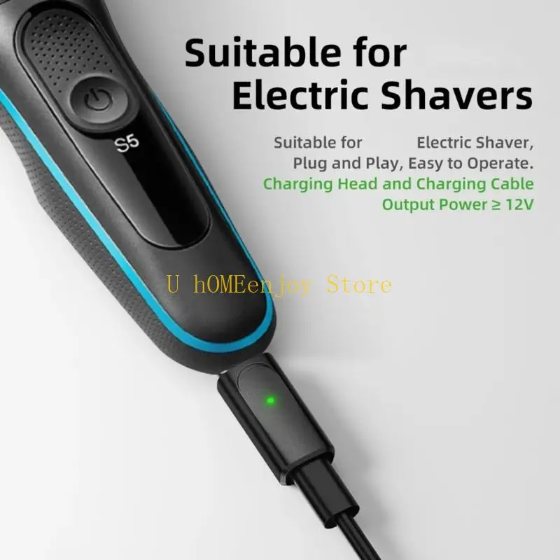 B0KF Electric Shaver Adapter 5V to 12V Type C Converter for XT Series HC Series Silk-epil Models & Beard Trimmers Adapter