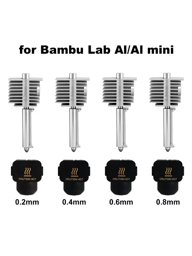 Zestaw Hotend do Bambu Lab A1/A1 Mini 0.2/0.4/0.6/0.8mm, szybki, ze stali nierdzewnej, dysza, moduł Hot End do A2L, część zamienna — zdjęcie produktu 7