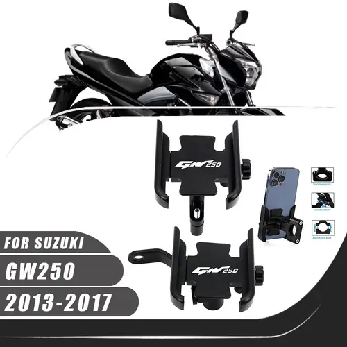 Imagen 1 del producto Soporte de teléfono móvil para manillar de motocicleta, Suzuki GW250 accesorio para 2013-2017, GPS