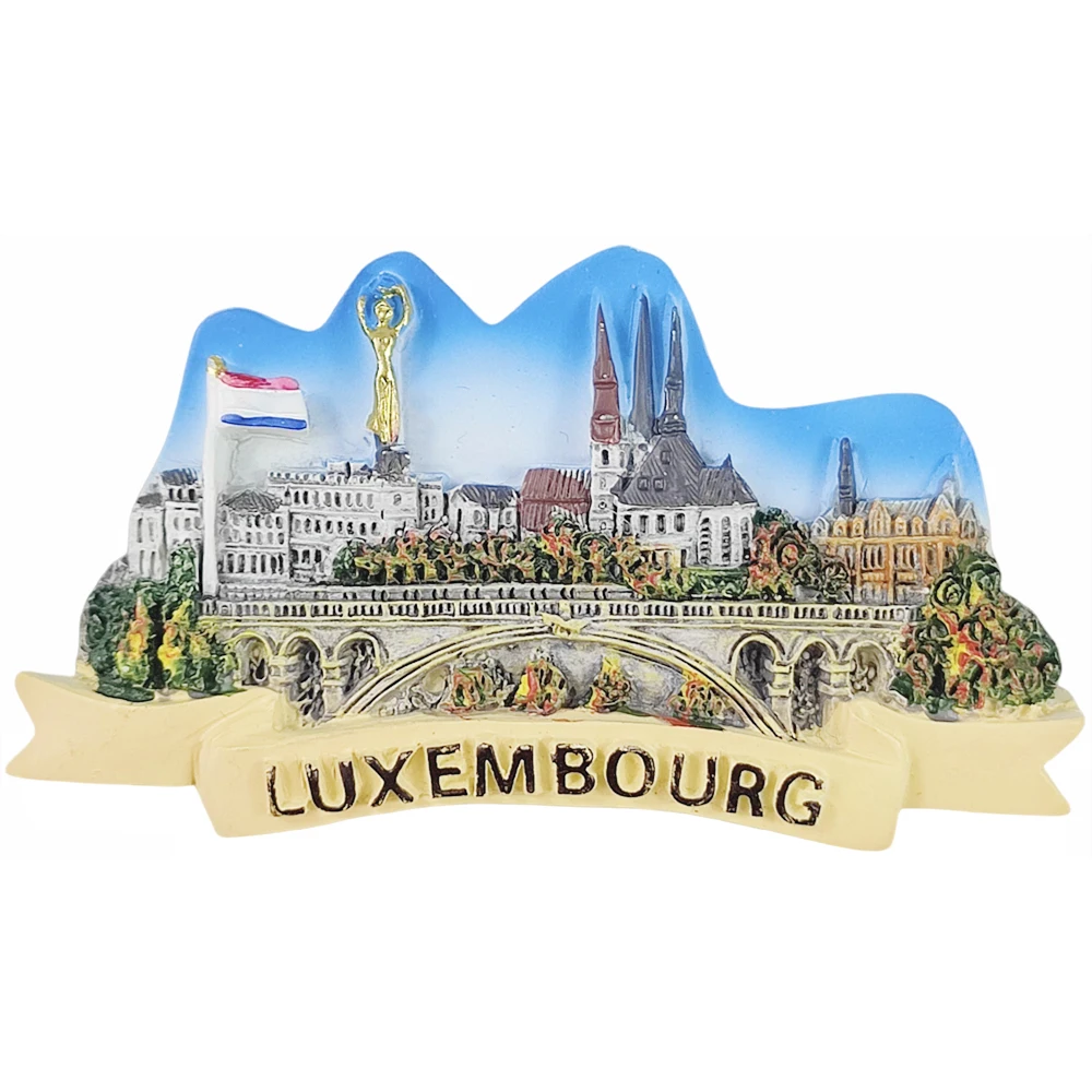 3D Luxemburg Fridge Magnet Souvenir Gift Resin Refrigerator Magnetic Sticker Collection Home Decoration