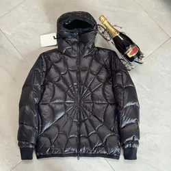 2022 New fashionable short down jacket with spider web pattern