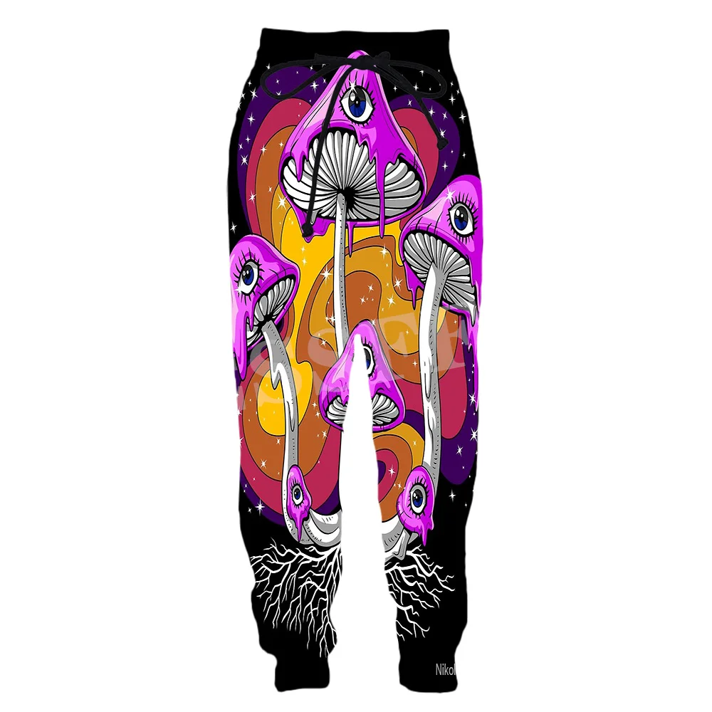 

Mushroom Forest Plants Fungus Trippy Abstract Psychedelic Hippie 3DPrint Streetwear Harajuku Casual Sweatpants Jogger Trousers 9