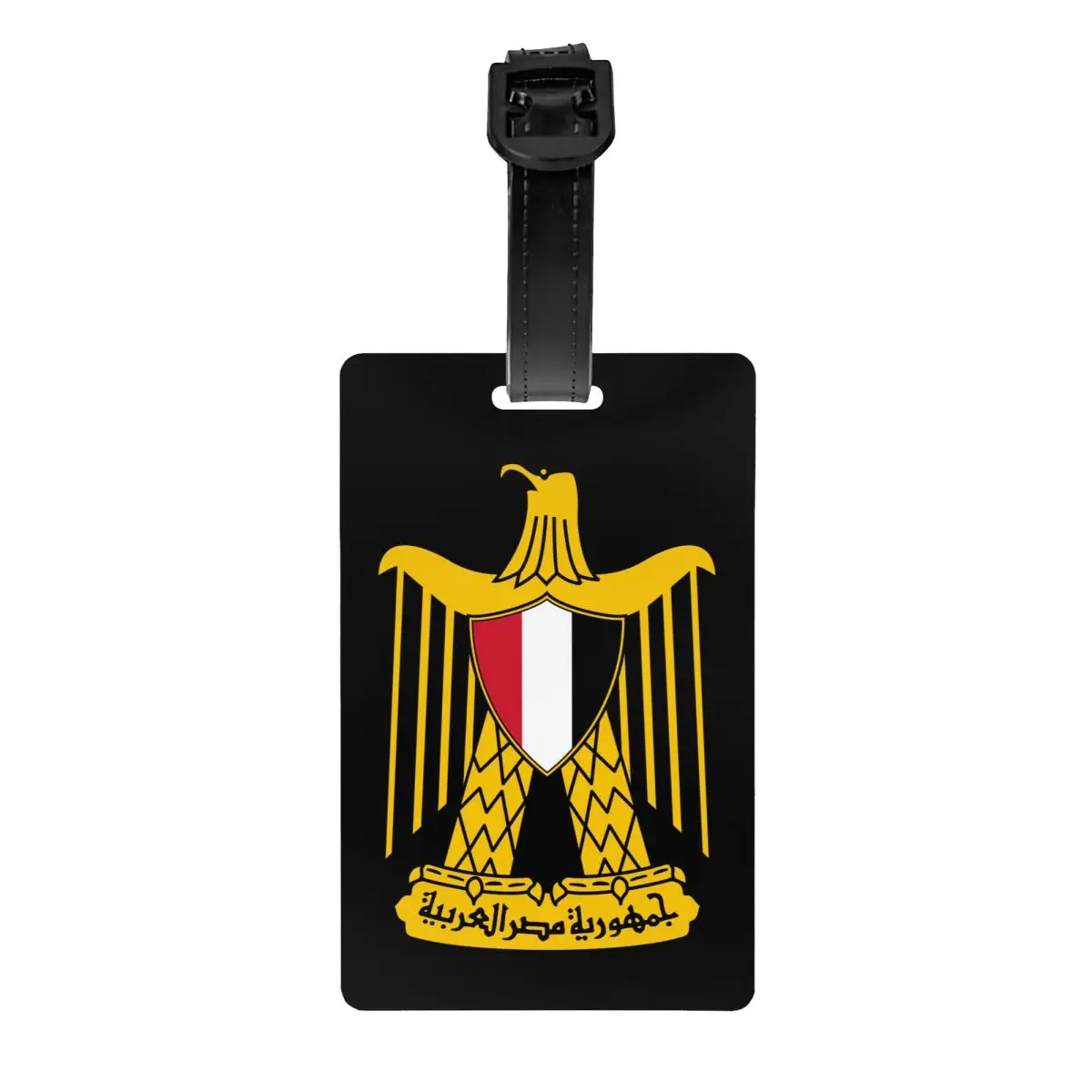 Custom Coat Of Arms Of Egypt Luggage Tags for Suitcases Fashion Egyptian Flag Baggage Tags Privacy Cover ID Label