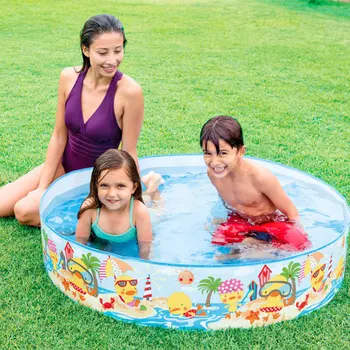 48" x 10" Round Instant Collapsible Duckling Kiddie Wading Swimming Pool Children Kids Fun Summer Backyard Tubs Water Play