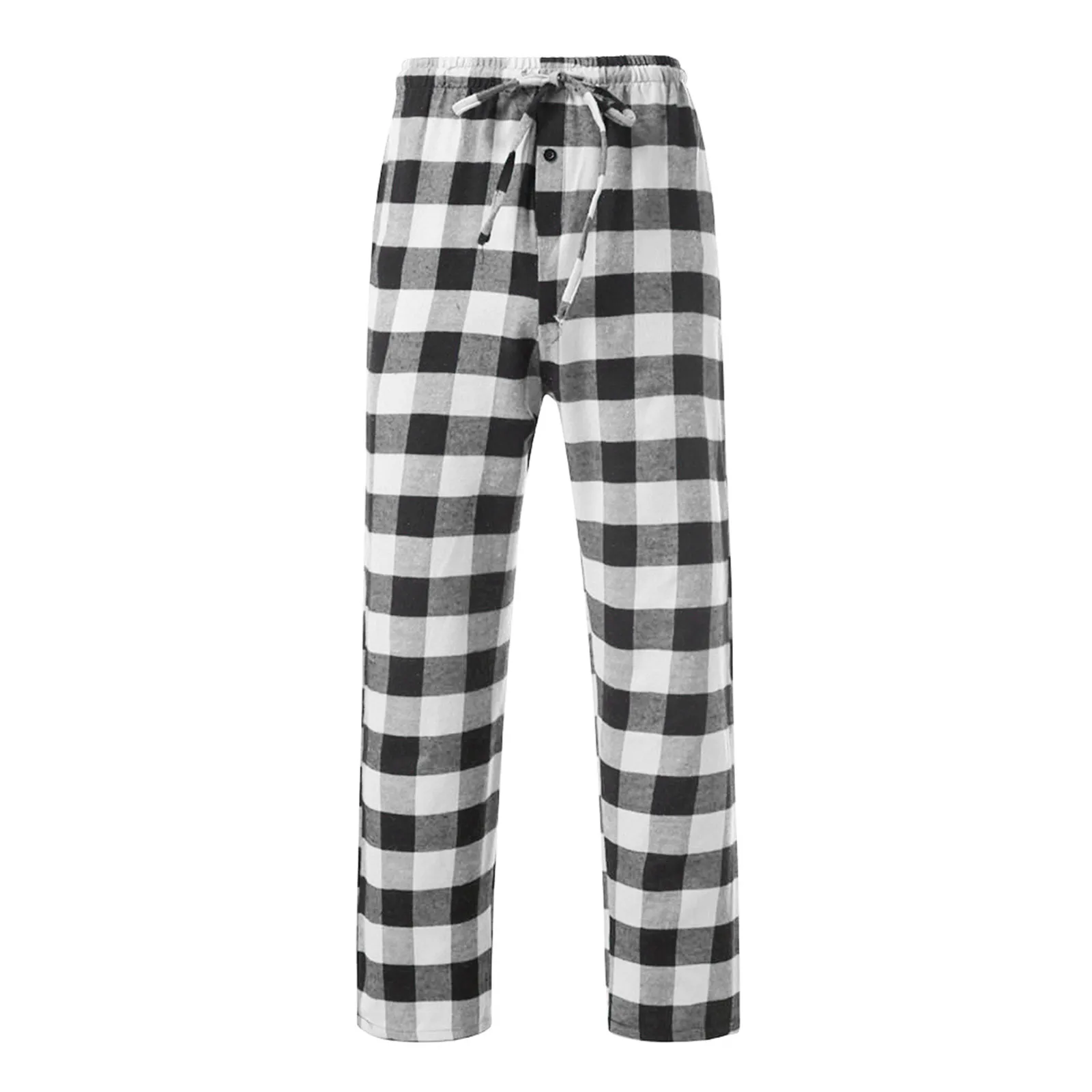 Fashion Mens Casual Plaid Loose Sport Plaid Pajama Pants Trousers Sleepwear Trousers