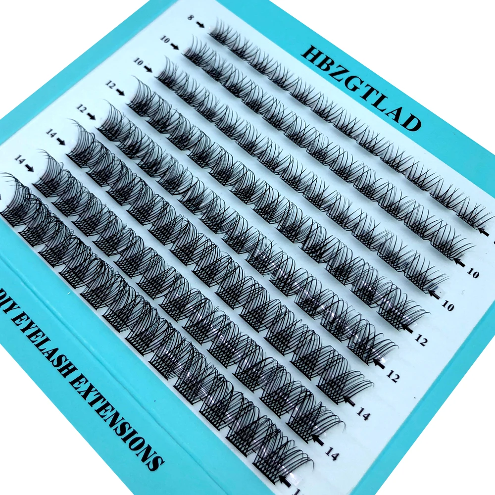 Mischen Sie 3D Fluffy Single Cluster Falsche Wimpern, vorgefertigte Volumenfächer, einzelne Wimpern, segmentierte natürliche gefälschte Wimpern für die Augenverlängerung – Detail 5