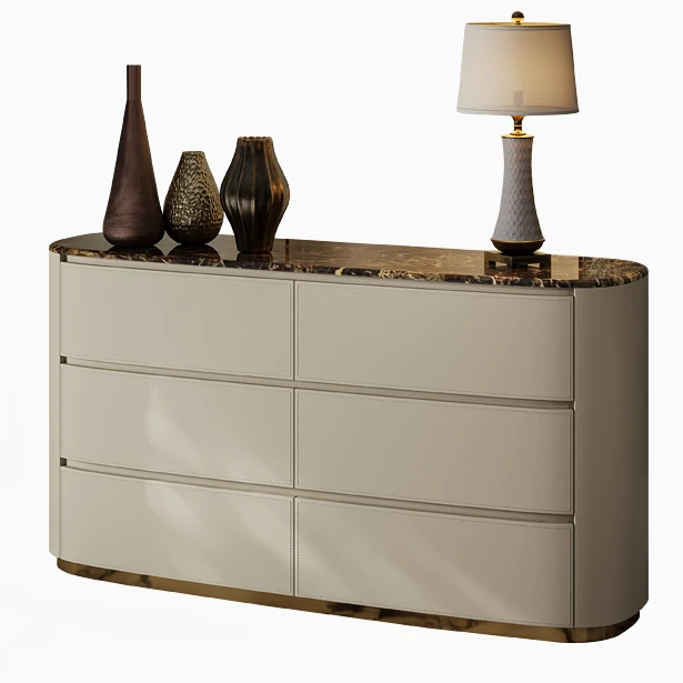 

Light luxury chest of drawers, sideboard, Italian fashion, custom high-end living room, bedroom, entrance cabinet