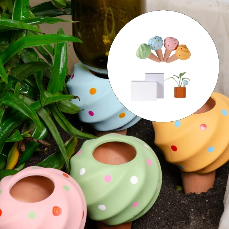 4Pcs Plant Watering Globes Automatic Watering Globes Watering Planter Insert KXRE
