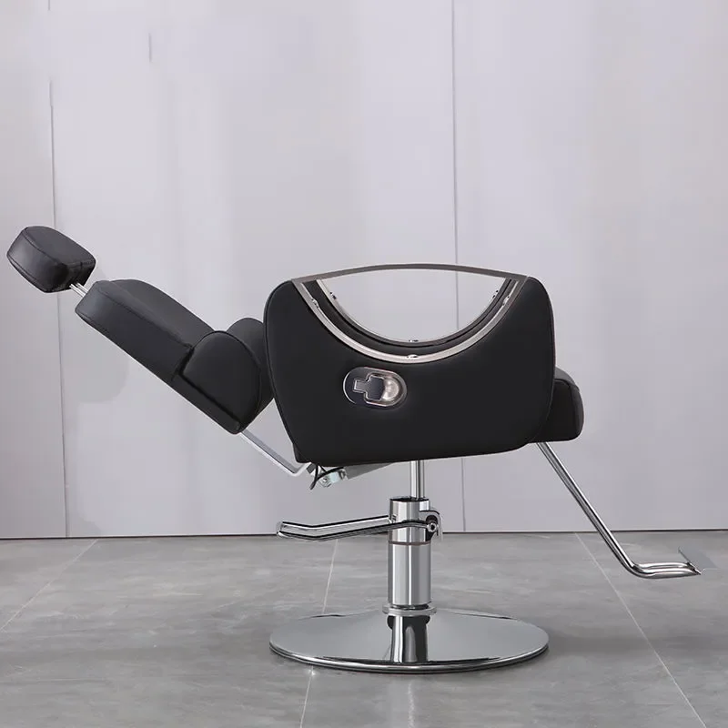 Yayou Chaise de coiffure inclinable à 175 degrés, style incliné, avec cadre en contreplaqué, base chromée et repose-pieds en acier – Meilleure vente à prix réduit