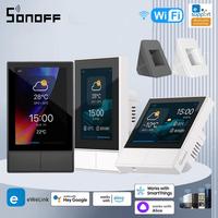 SONOFF NS Panel White Smart Scene Wall Switch EU/US Wifi Smart Thermostat Display Switch Control Works with Alexa Google Home