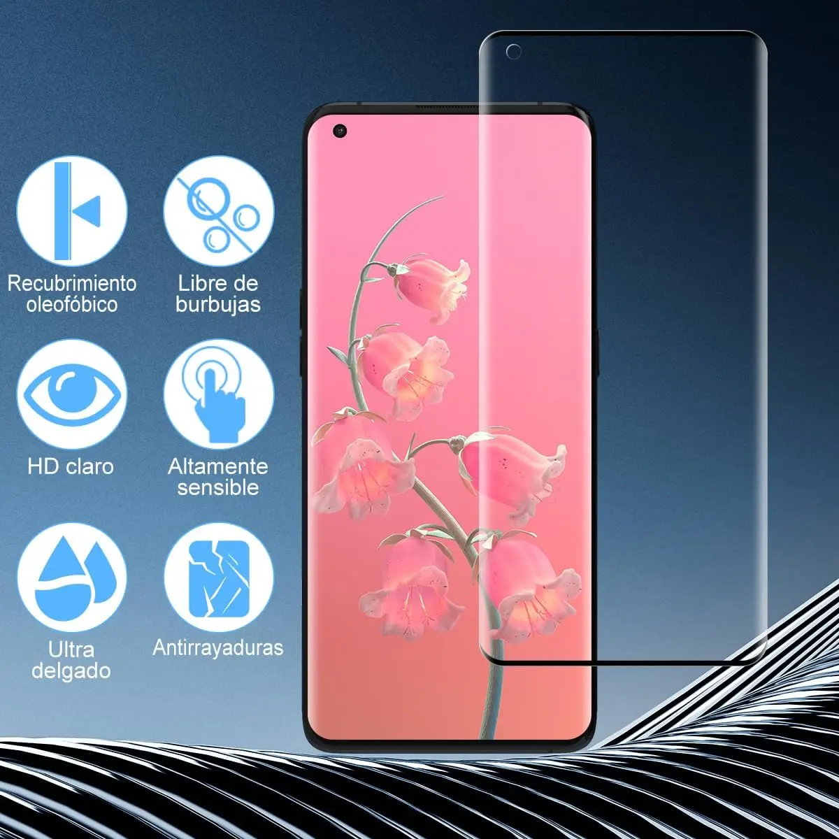 

9H Curved Four Sides Glue Tempered Glass For OPPO Find X3/X3 Pro Film
