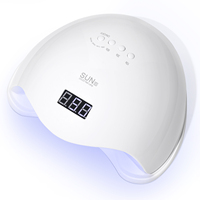 48W UV LED Nail Lamp Professional Nail Gel Dryer with 4 Timers Automatic Sensor LCD Display for Fast Drying in Saloons