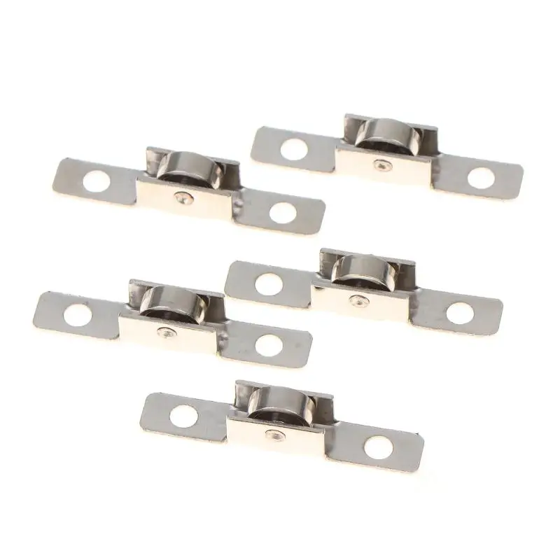 10Pcs Sliding Door Rollers Durable Metal Pulley Wheel For Cabinet Barn Kitchen Bathroom Replacement Accessories