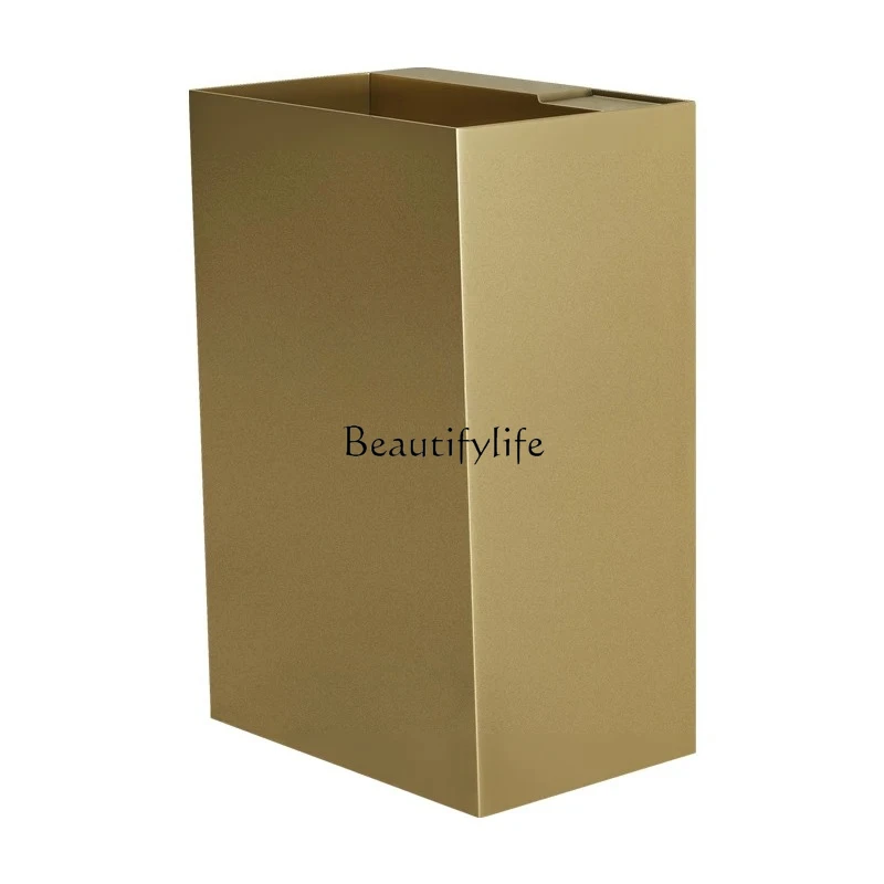 Golden stainless steel column type washbasin Floor-to-ceiling integrated washbasin Outdoor courtyard Outdoor pillar basin
