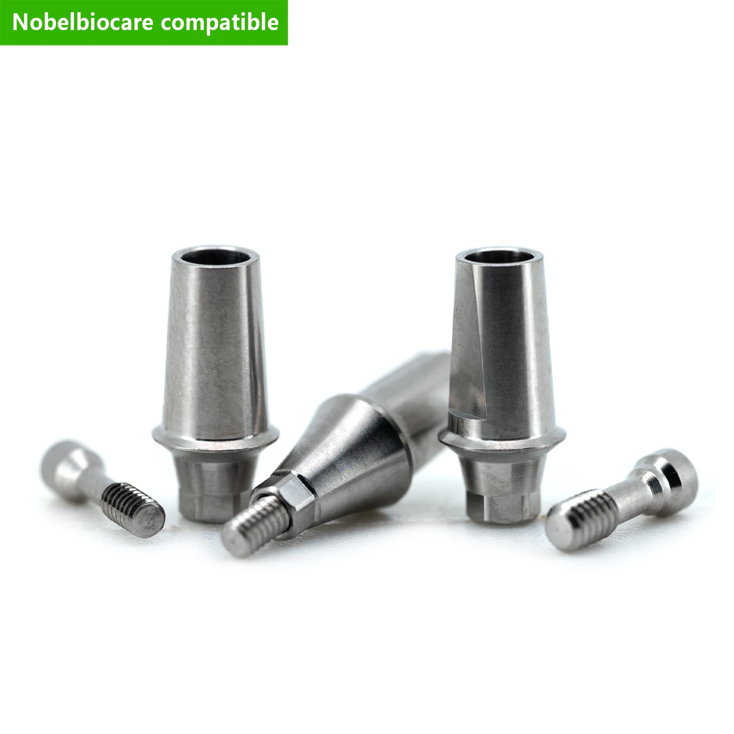 For Nobel Straight Abutment Cemented Titanium Base Prosthetic Screw Retained CNC Laboratory Components Kit OEM Factory Direct