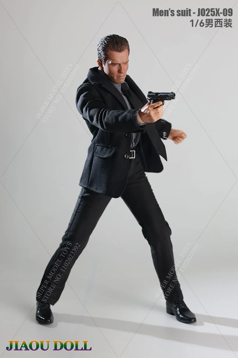 

JO25X-09 1/6 Scale Male Soldier Clothes Solid Color Suit Shirt Trend Business Attire For 12-inches Action Figure Doll Toys