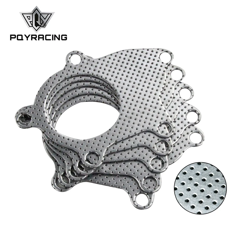 PQY - T3-T4 5-BOLT B/D SERIES TURBO MANIFOLD DOWNPIPE EXHAUST GRAPHITE ALUMINUM GASKET PQY4953