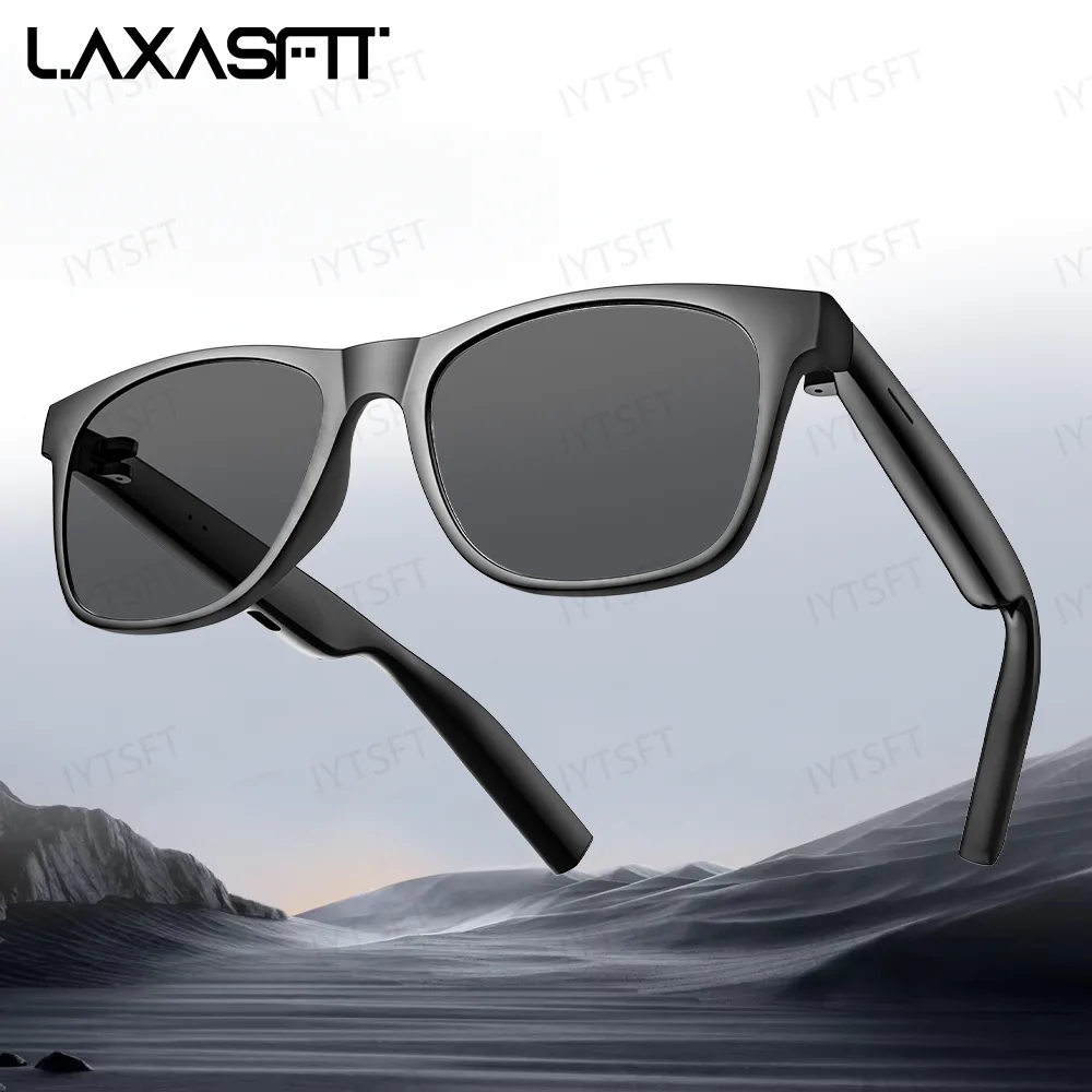 

LAXASFIT 2025 New Men's Smart Glasses Women's Bluetooth Glasses Voice Call Control Music UV Polarized Sunglasses