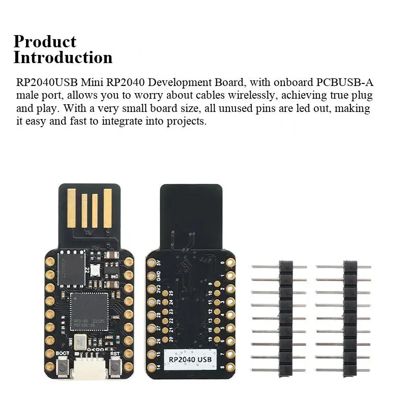 4M/16M USB RP2350 Mini-Mikrocontroller-Entwicklungsboard mit Dual-Core-Dual-Architektur-Prozessor RP2350A – Detail 3