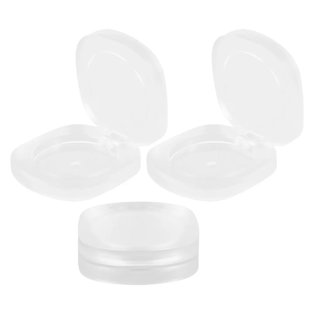 

Набор из 3 пустых прозрачных матовых палеток для теней, органайзер для макияжа, дорожный футляр для румян и хайлайтера, многоразовый