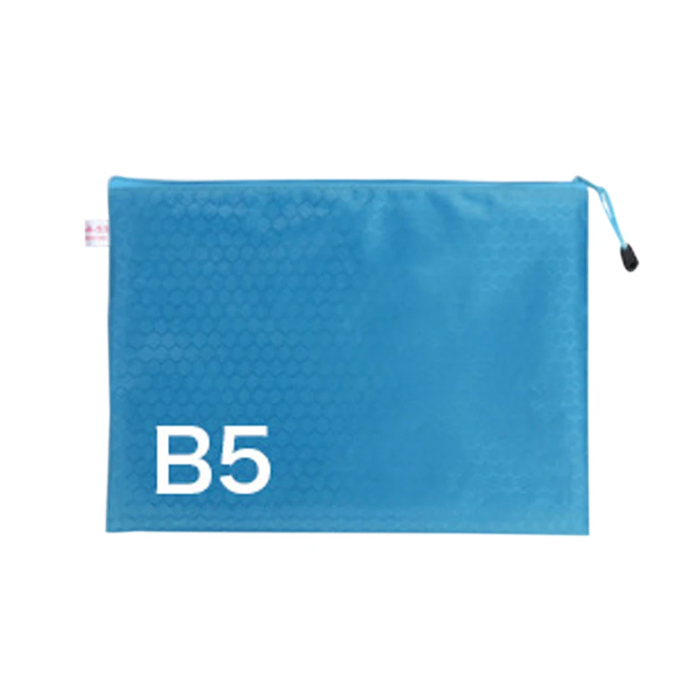 

Waterproof File Pvc Football Pattern B5 Zippered Bag Document Folder Office Organizer Travel Storage Bag 29X20.5Cm Sky-Blue