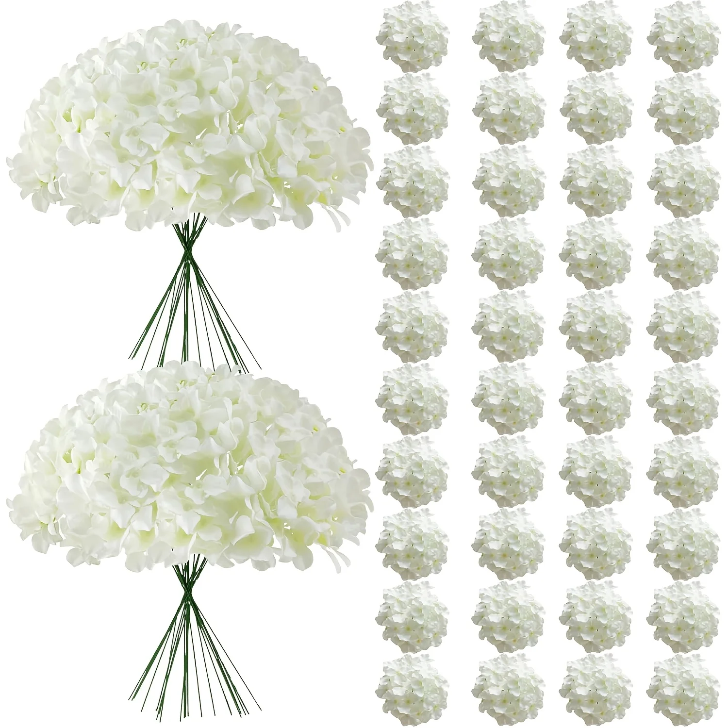 10 Stück Hortensien-Kunstblumenstrauß, 40 cm, künstliche Blumen für Zuhause, Raumdekoration, Garten, Hochzeitsdekoration, Tafelaufsatz, Ornament – Detail 5