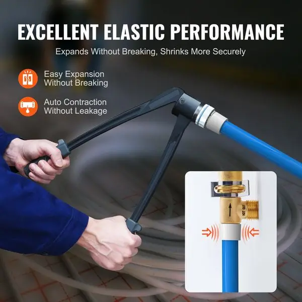 Tubo VEVOR PEX de 1/2 polegada, 2 x 100 pés de comprimento PEX-A Tubo flexível para água potável, linhas de água Pex para água quente/fria e a