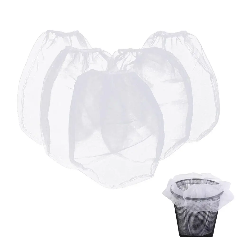 5Pcs 1/2/5 Gallon Paint Strainer Bags Elastic Top Opening Liquid Filter Bags Fine Mesh White Paint Screen Net Home Decoration