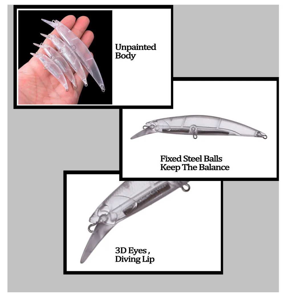 Chan'sHuang 20 قطعة طعوم صيد فارغة غير مطلية 5.4 جرام/8 جرام/12 جرام/17.5 جرام طعوم صيد أسماك صناعية طويلة مصبوبة #4