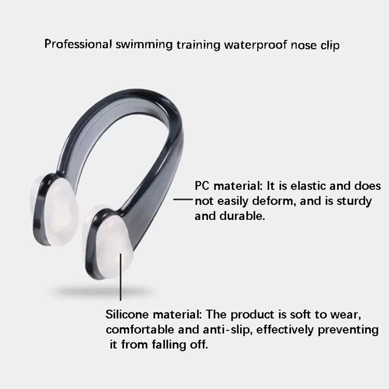 Waterproof Anti-Detachment Silicone Nose Clip for Swimming Diving Nasal Congestion Prevention Durable Swimming Accessory