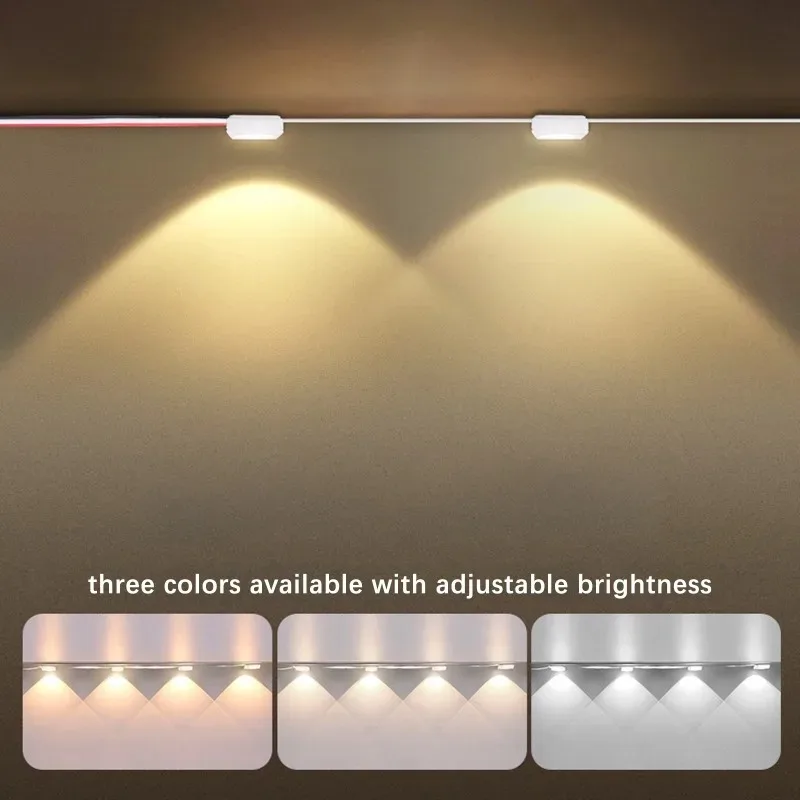 Smart flessibile dimmerabile luce notturna armadio da cucina scala corridoio bagno USB ricaricabile sensore di movimento sotto le luci degli armadi