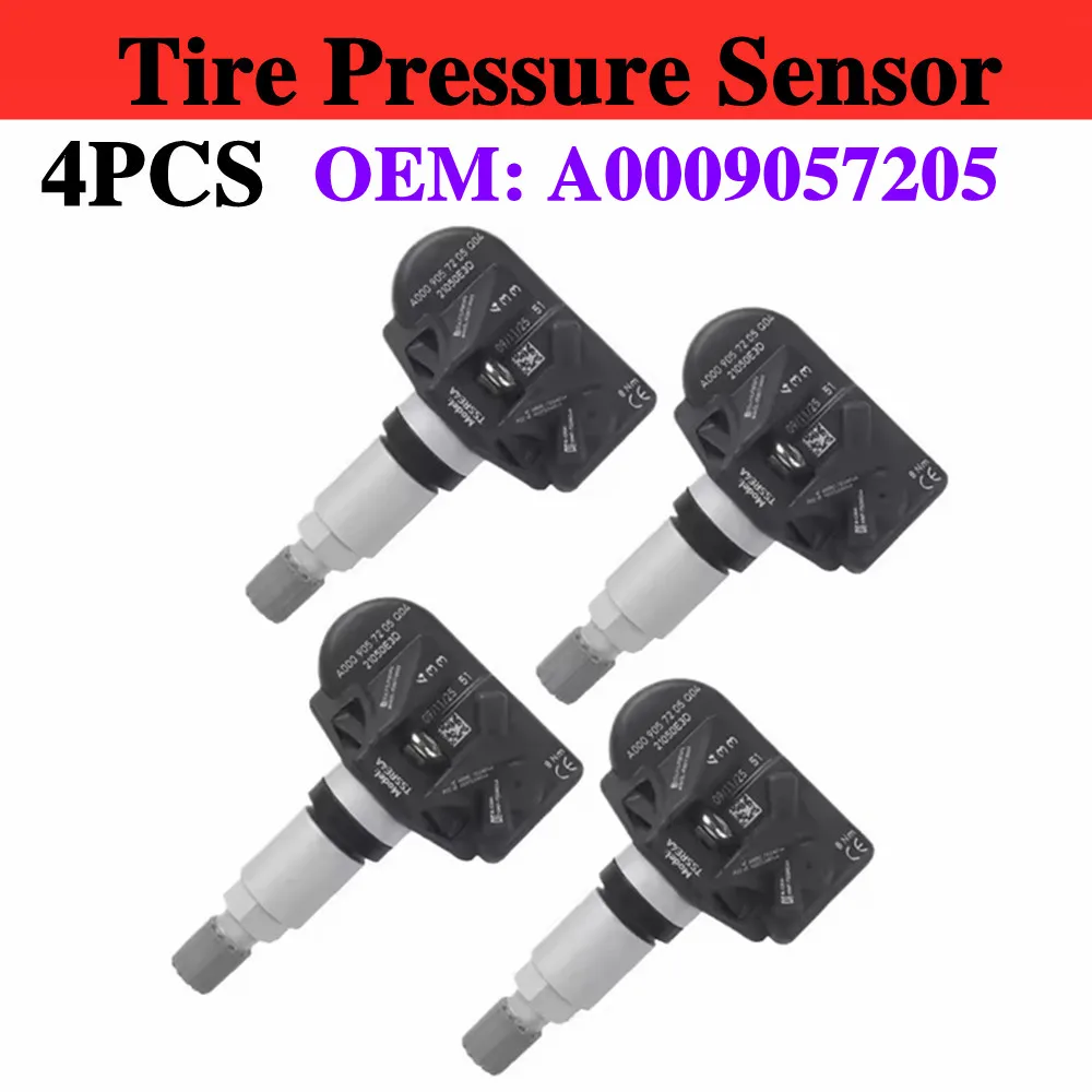 4PCS 433MHZ TPMS Tire Pressure Sensor For BMW F40 G20 G22 G30 G11 G01 Mercedes-Benz W177 W213 C118 V167 X167 A0009057205