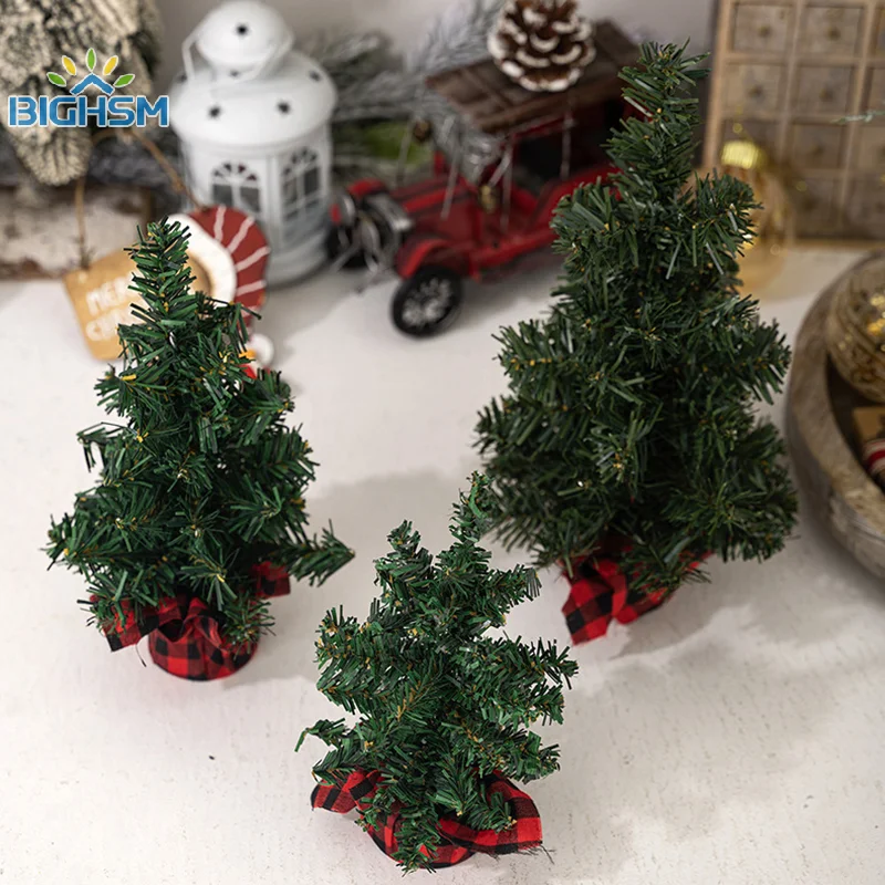 21/24/31 CM PVC Artificiale Albero Di Natale Desktop Decor Piante Finte Casa Capodanno Matrimonio Albero Di Natale Ornamento