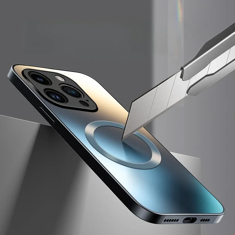 For IPhone Series Protective Cover Wireless Magnetic Charging Scratch Resistant Anti-fall Anti Fingerprint 16 15 14 13 12 11 X - Image 2