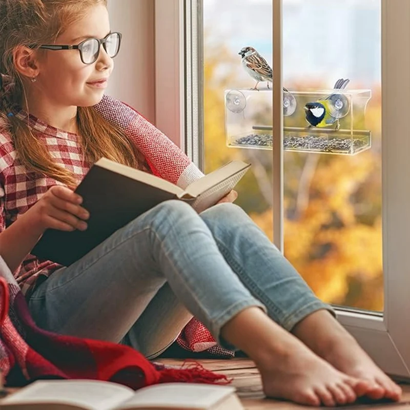 Window Bird Feeder, Wild Bird Feeder, Transparent Window Bird Feeder, Exquisite Bird Watching Gift