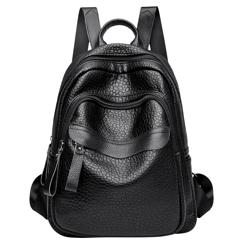 

Splicing cowhide Leather Brand Women Classic Backpack Backpack Luxury Travel Backpack Fashion School Bag Girls Mochilas feminina