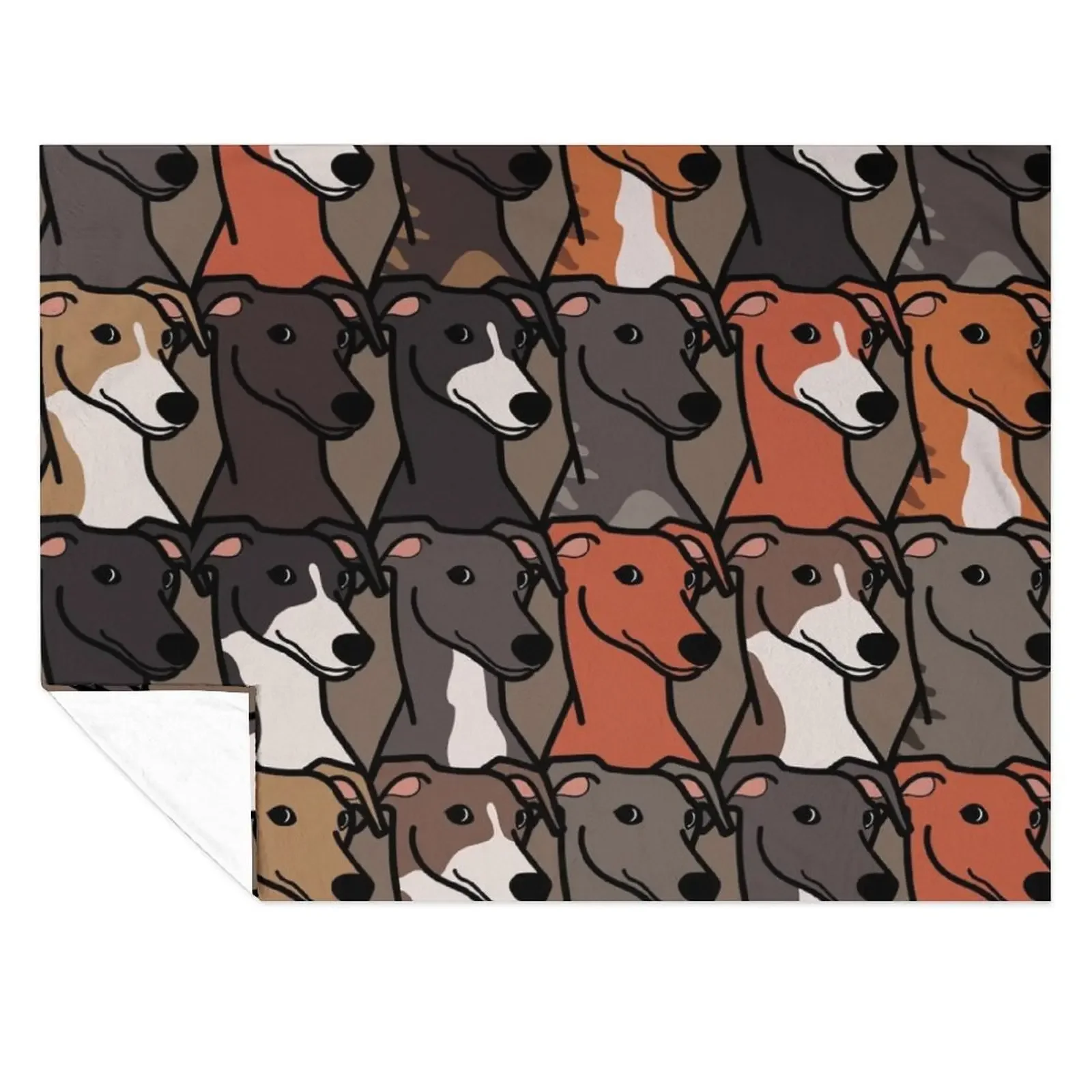 

Greyhound colors pattern Throw Blanket Flannels Beautifuls warm for winter Plaid on the sofa Blankets