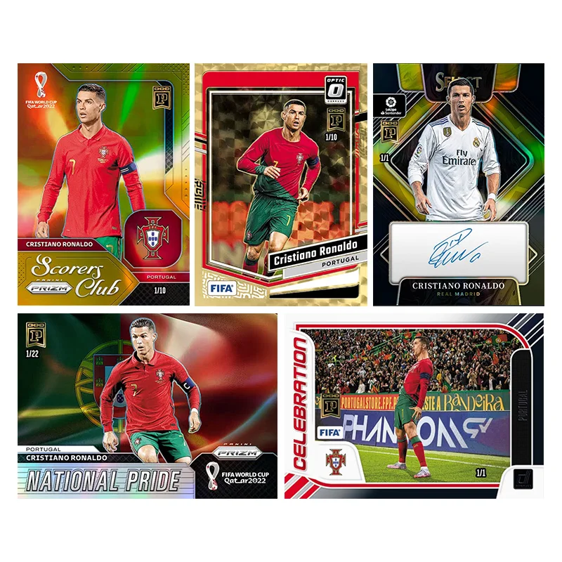 

Diy Homemade Panini Football Series Cristiano Ronaldo Collection Signature Flash Card Toys Gift