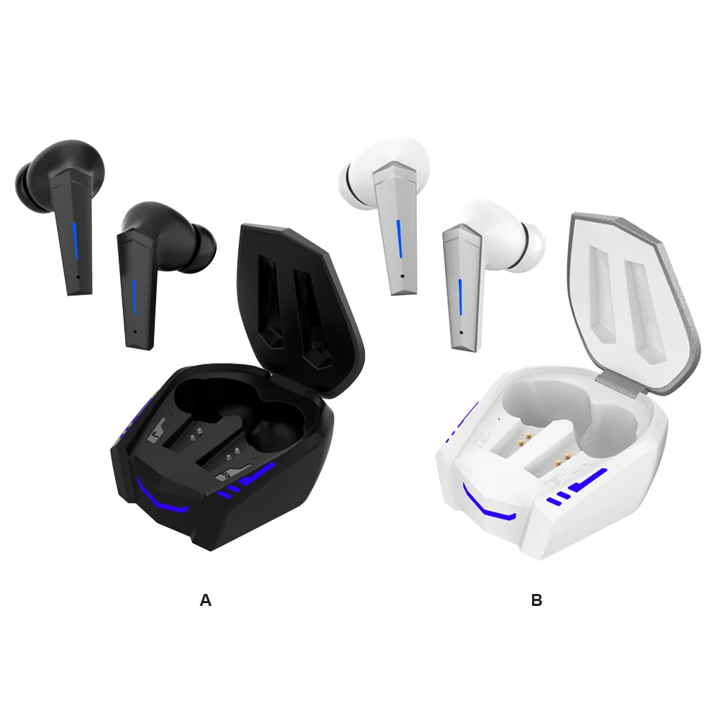 Stereo Sound TWS Earphone Bluetooth-compatible Headset Auto Pairing Handsfree Call Music Listening Earbuds White