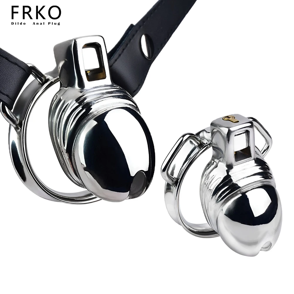 

FRKO Male Metal Chastity Cage Device Adjustable Belt Penis Ring Bondage CockLock BDSM Erotic Sex Toy For Men Pleasure Adult Game