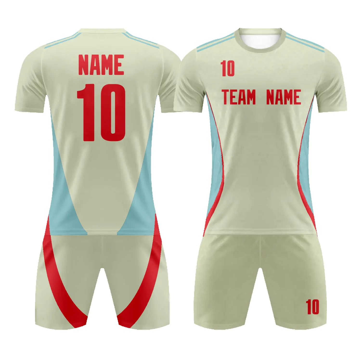 

Custom Soccer Jersey Shorts Adult Kids Training Outfit Soccer Uniform with Team Name Number Logo Long Sleeve Sports T-shirt