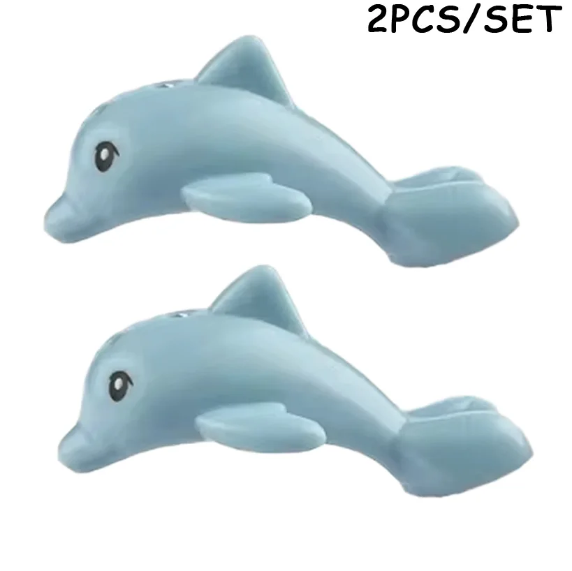 MOC Meerestiere Bausteine Teufelsrochen Hai Delfin Anglerfisch Koralle Muschel Seestern Oktopus Bausteine Spielzeug