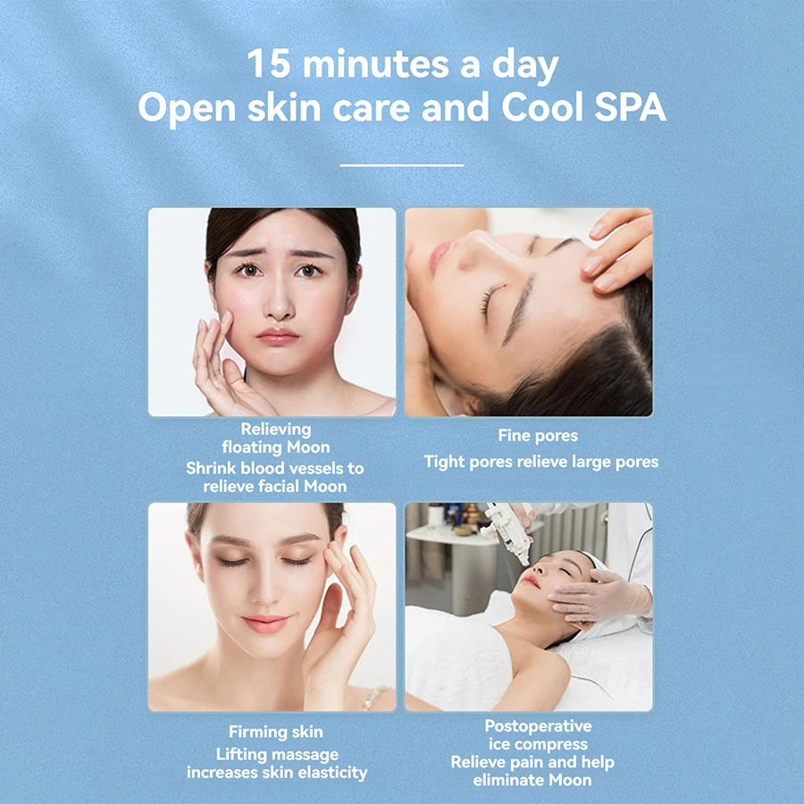 Stainless steel beauty ice roller, 304 stainless steel body for both hot and cold therapy (ice -15°C / heat 80°C)