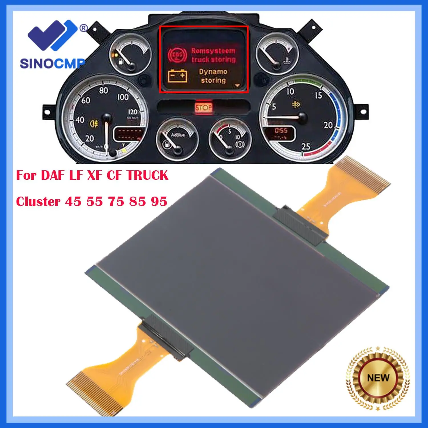 

1pc Dashboard LCD Screen Instrument Cluster Display For DAF LF XF CF TRUCK Cluster 45 55 75 85 95 5010595267 1629662 1372055