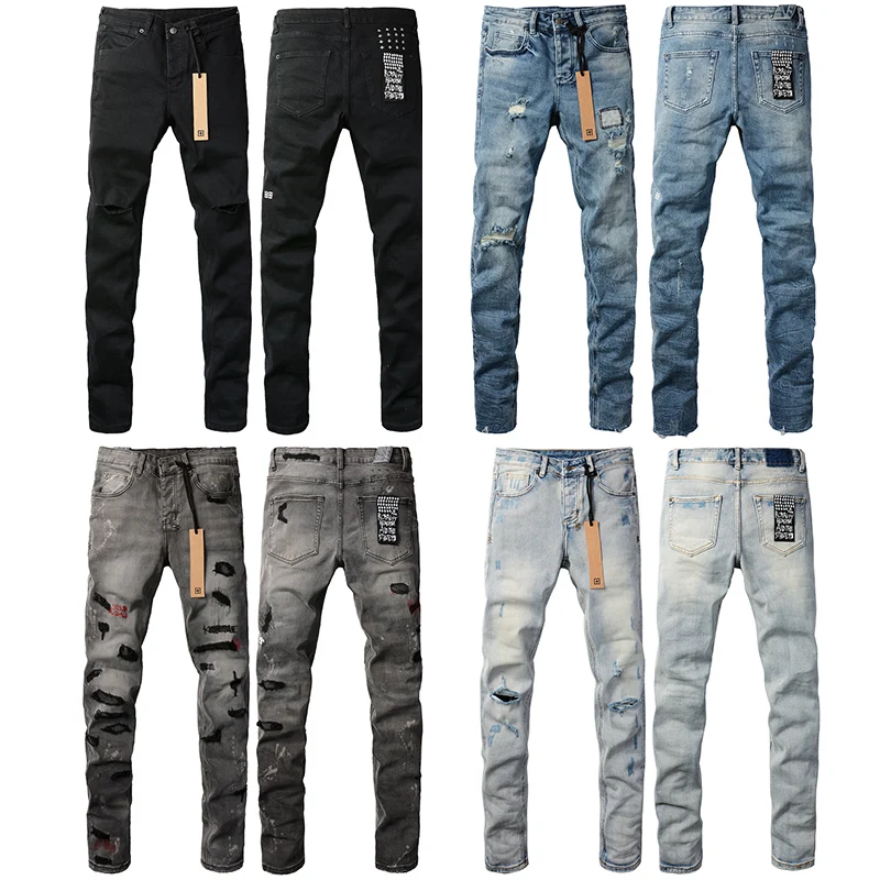 Streetwear Classic Black KSUBI Jeans Stretch Slim Men's Denim Straight Pants Retro Trend New Ksubi Cross Jeans