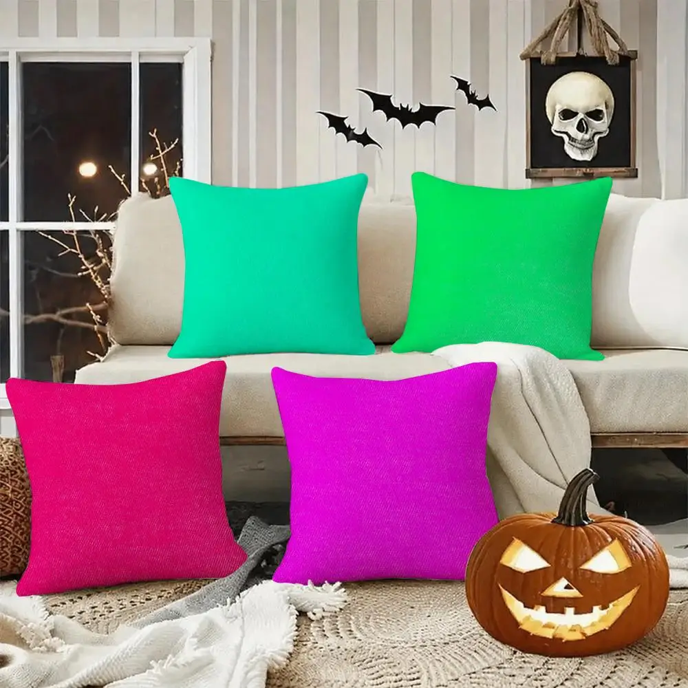 Vibrant colors Cushion Cover Halloween decoration trick or treat cushion cover, ghost, pumpkin head, bat decoration