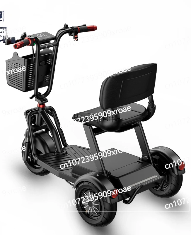 

Folding Electric Three-wheel Parent-child Seat Electric Tricycle The Elderly Scooter