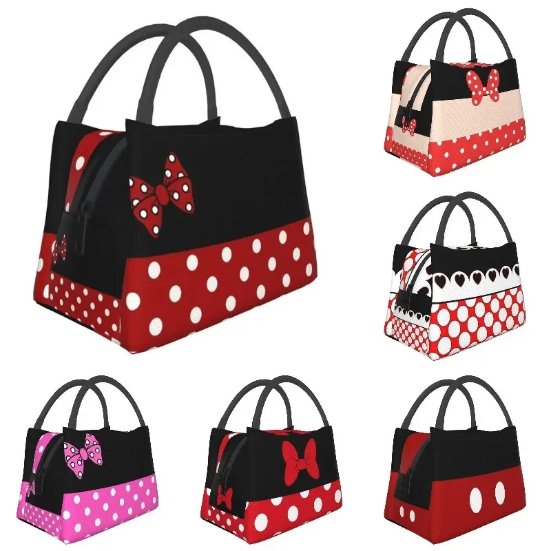 Diy Cute Print Washable Mask Cartoon Mouse Character Portable Lunch Box Women Leakproof Thermal Cooler Food Insulated Lunch Bag