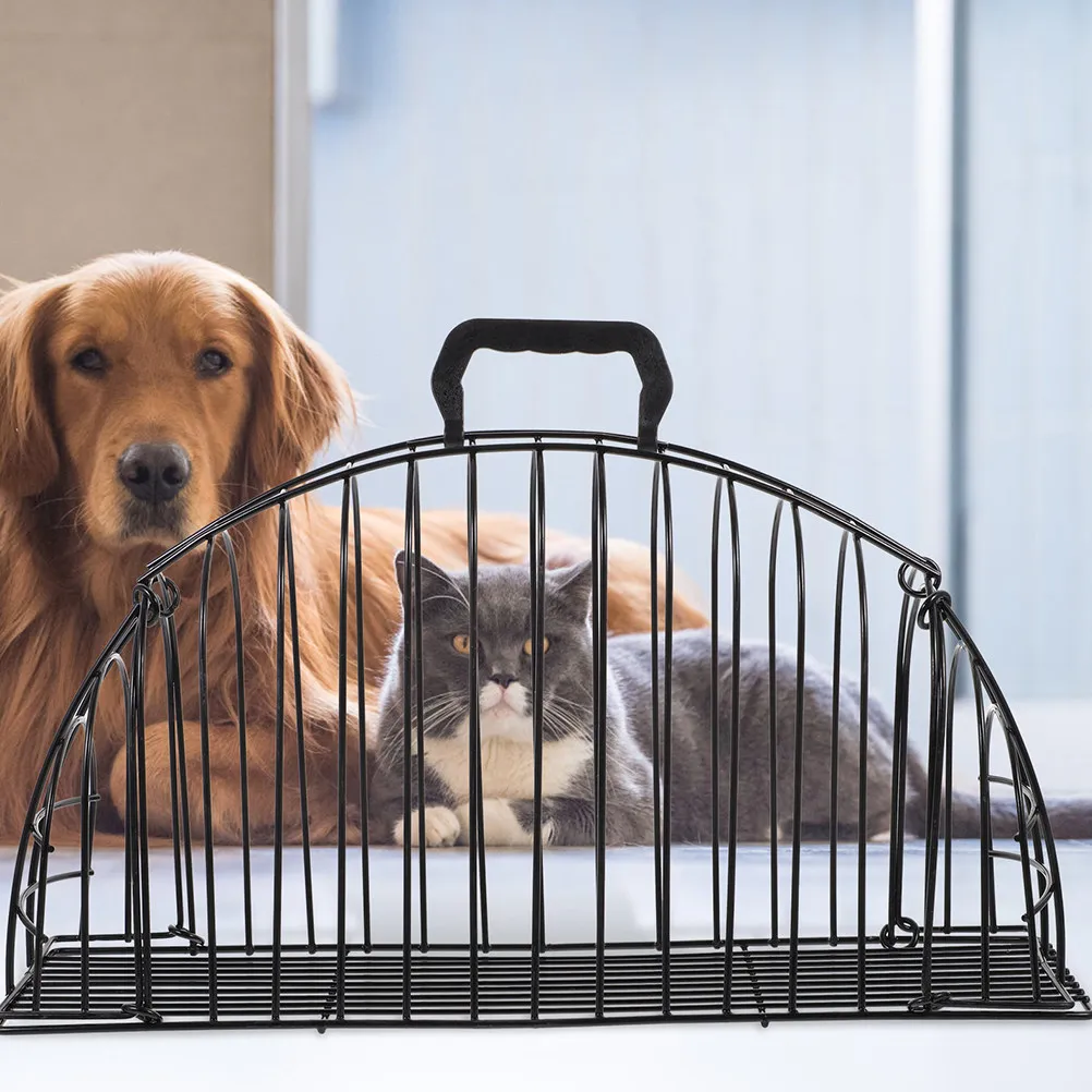 

Strong Wear Resistant Cat Bath Cage Stainless Steel Frame Breathable Netting Pet Showering Cage for Comfortable Bathing Grooming