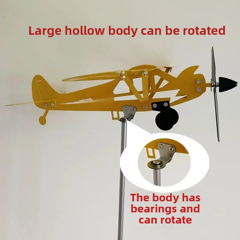 Outdoor weather vane aircraft, windmill courtyard garden balcony decoration ornament